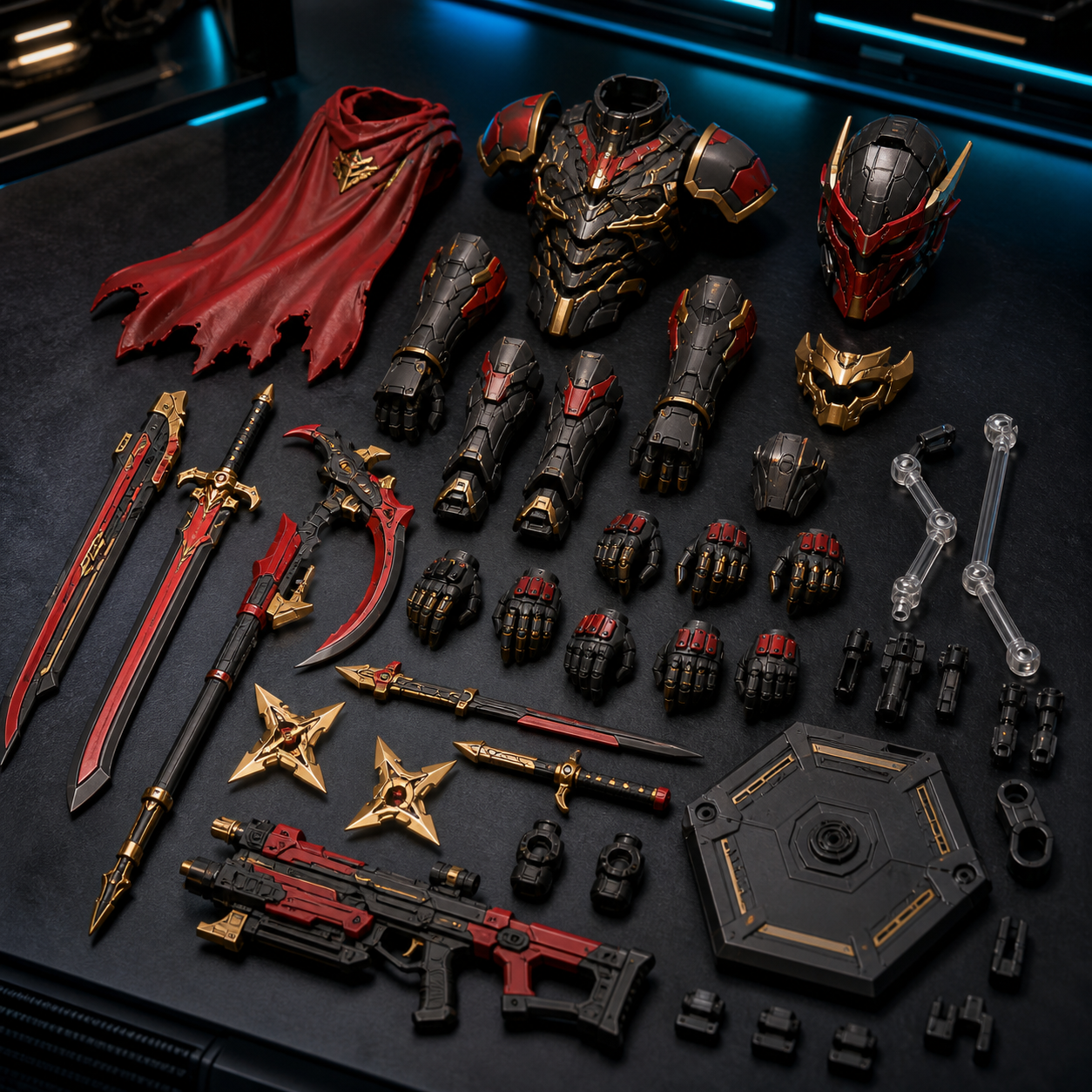 Armor set dan aksesori action figure 3D printed