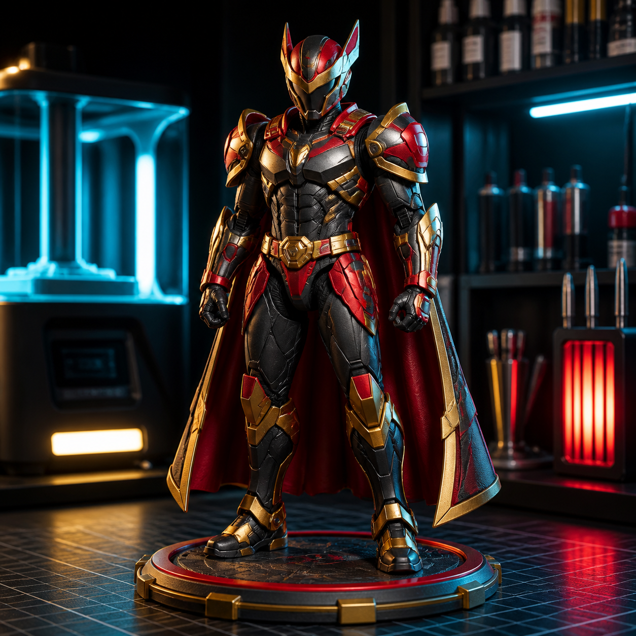 Cyber Hero custom 3D toy dengan armor detail